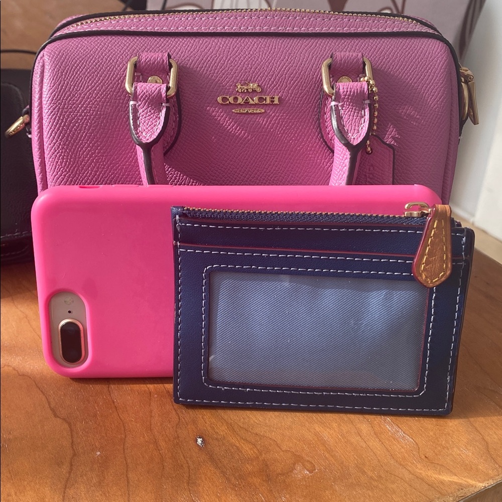 Coach Purple-Pink Mini Satchel with Gold Hardware - Picture 12 of 17